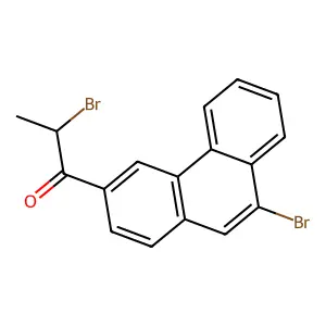 (2S)-2-bromo-1-(9-bromo-3-phenanthryl)propan-1-one structure