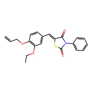 5-[4-(Allyloxy)-3-ethoxybenzylidene]-3-phenyl-1,3-thiazolidine-2,4-dione structure