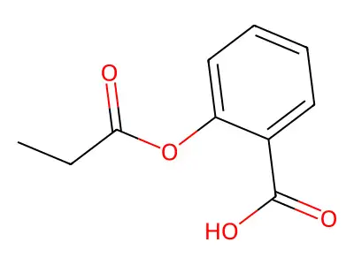 2-丙酰氧基苯甲酸 structure
