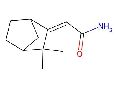 2-(3,3-Dimethyl-2-bicyclo[2.2.1]heptanylidene)acetamide structure