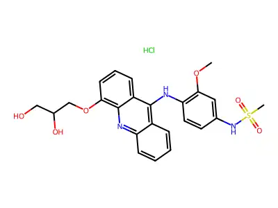 Methanesulfonanilide, 4'-(2,3-dihydroxypropoxy)-3'-methoxy-, hydrochloride structure