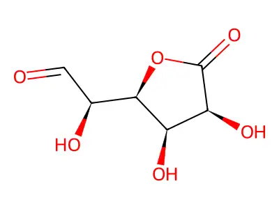 (2R,3R,3aR,6aR)-2,3,6-trihydroxy-3,3a,6,6a-tetrahydro-2H-furo[3,2-b]furan-5-one structure