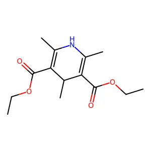 3,5-Diethyl 1,4-dihydro-2,4,6-trimethyl-3,5-pyridinedicarboxylate structure