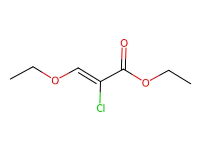 Ethyl 2-chloro-3-ethoxyprop-2-enoate structure