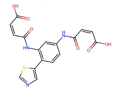 (Z)-4-[3-[[(Z)-3-carboxyprop-2-enoyl]amino]-4-(1,3-thiazol-5 structure