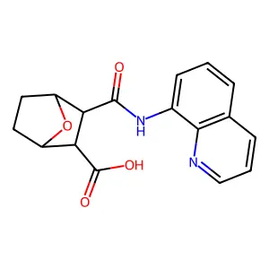 3-(Quinolin-8-ylcarbamoyl)-7-oxabicyclo[2.2.1]heptane-2-carboxylic acid structure