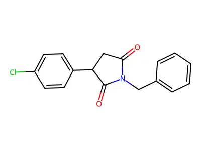 Succinimide, N-benzyl-2-(p-chlorophenyl)- structure