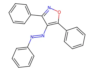 Isoxazole, 3,5-diphenyl-4-(phenylazo)- structure