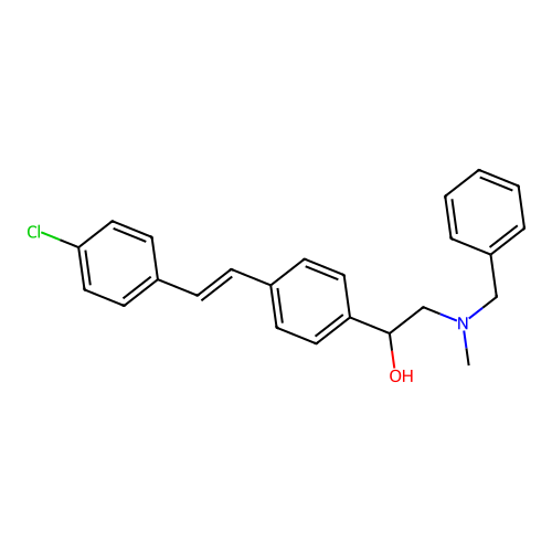 2-[Benzyl(methyl)amino]-1-[4-[2-(4-chlorophenyl)ethenyl]phenyl]ethanol structure