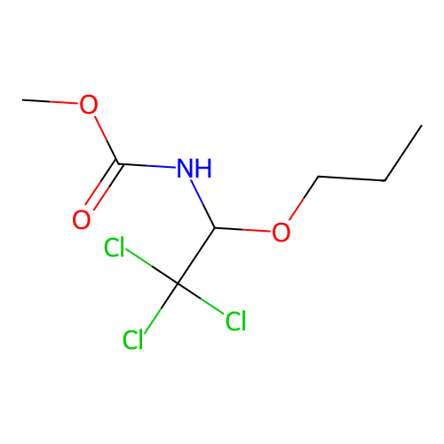 Methyl N-(1-propoxy-2,2,2-trichloroethyl)carbamate structure