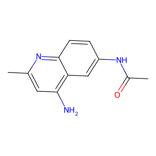 Acetamide, N-(4-amino-2-methyl-6-quinolinyl)- structure