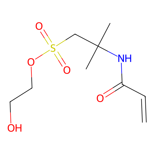 2-Hydroxyethyl 2-methyl-2-((1-oxoallyl)amino)propanesulphonate structure