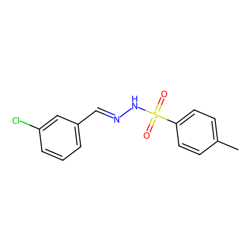 N-[(3-chlorophenyl)methylideneamino]-4-methylbenzenesulfonamide structure
