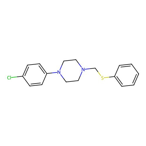 1-(4-Chlorophenyl)-4-(phenylsulfanylmethyl)piperazine structure
