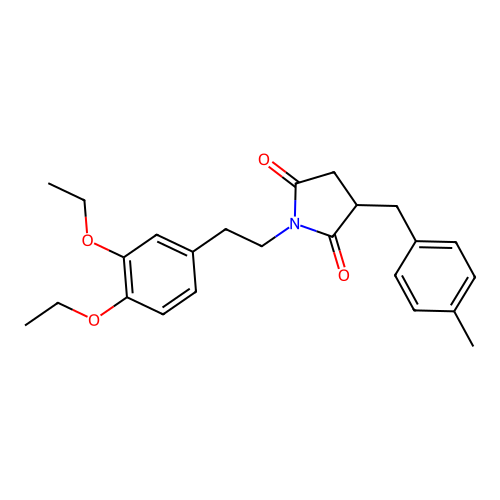 1-[2-(3,4-Diethoxyphenyl)ethyl]-3-(4-methylbenzyl)pyrrolidine-2,5-dione structure