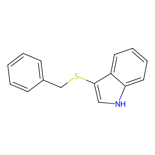 3-benzylsulfanyl-1H-indole structure