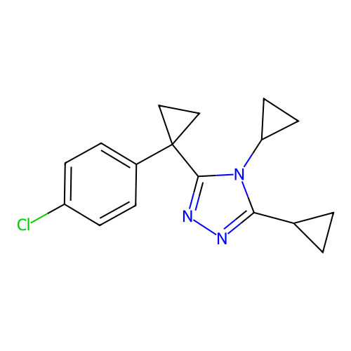 3-[1-(4-Chlorophenyl)cyclopropyl]-4,5-dicyclopropyl-1,2,4-triazole structure