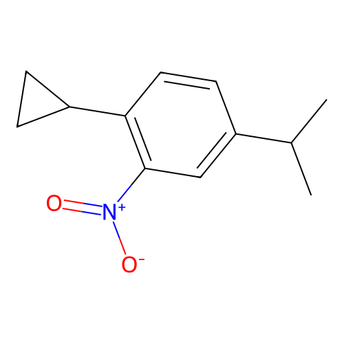1-Cyclopropyl-4-isopropyl-2-nitrobenzene structure