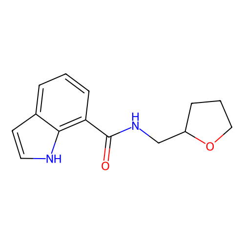 N-(oxolan-2-ylmethyl)-1H-indole-7-carboxamide structure