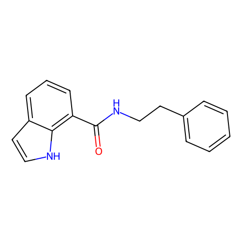 N-(2-phenylethyl)-1H-indole-7-carboxamide structure