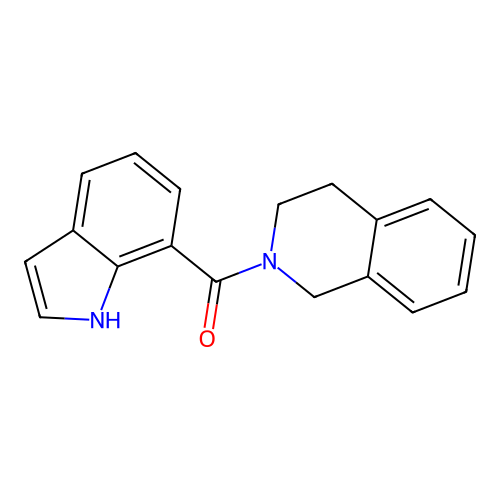 3,4-dihydro-1H-isoquinolin-2-yl(1H-indol-7-yl)methanone structure