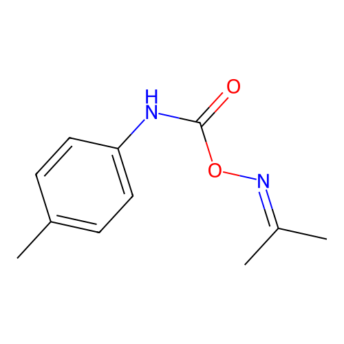 1-Methyl-4-[({[(1-methylethylidene)amino]oxy}carbonyl)amino]benzene structure