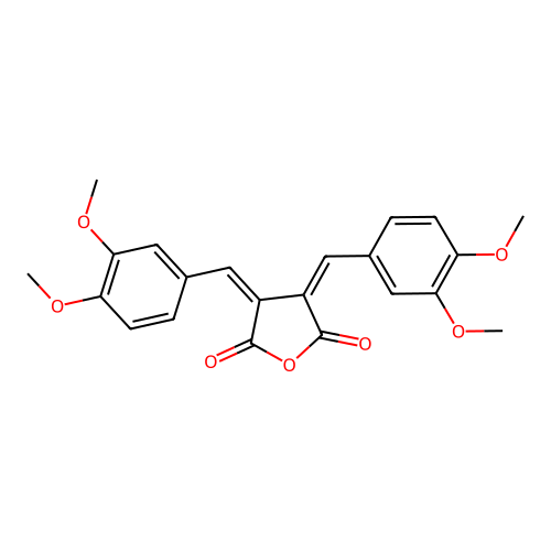3,4-Bis[(3,4-dimethoxyphenyl)methylidene]oxolane-2,5-dione structure
