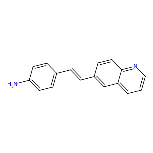 4-[(E)-2-quinolin-6-ylethenyl]aniline structure