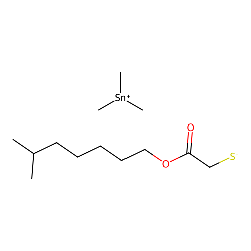 Acetic acid,[(trimethylstannyl)thio]-, isooctyl ester (9CI) structure
