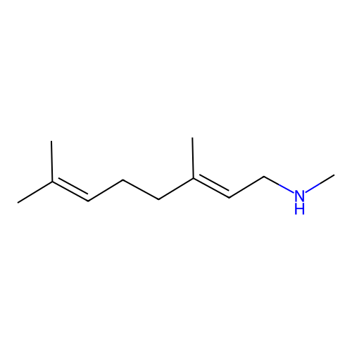 [(2E)-3,7-dimethylocta-2,6-dien-1-yl](methyl)amine structure