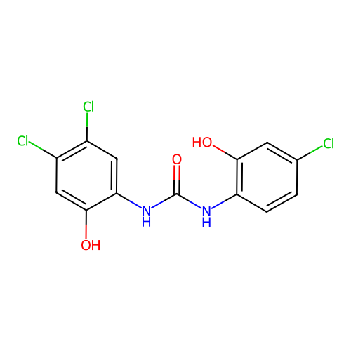 Urea, N-(4-chloro-2-hydroxyphenyl)-N'-(4,5-dichloro-2-hydroxyphenyl)- structure