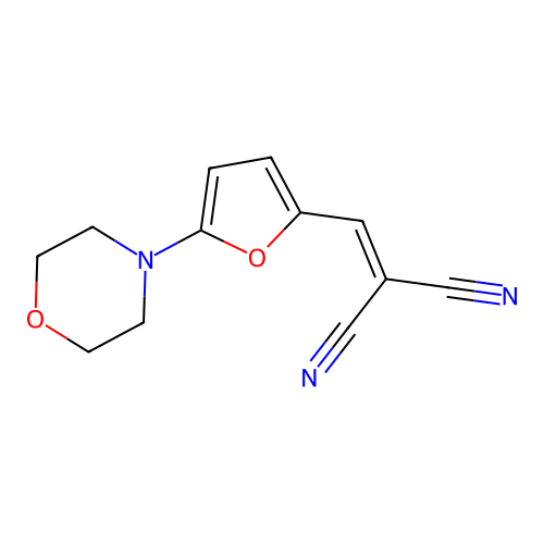 [(5-Morpholin-4-yl-2-furyl)methylene]methane-1,1-dicarbonitrile structure
