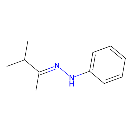 2-Butanone, 3-methyl-, 2-phenylhydrazone structure