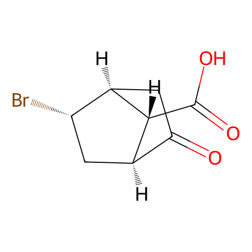 Exo-2-bromo-5-oxo-bicyclo[2.2.1]heptane-syn-7-carboxylic acid structure