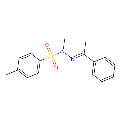 N,4-dimethyl-N-[(E)-1-phenylethylideneamino]benzenesulfonamide structure