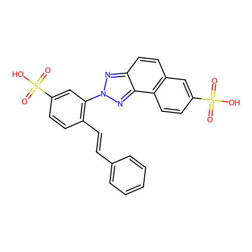 4-(2H-6-Sulfonaphtho(1,2-d)triazol-2-yl)stilbene-2-sulfonic acid structure