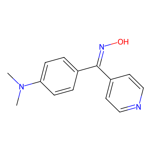N-[[4-(dimethylamino)phenyl]-pyridin-4-ylmethylidene]hydroxylamine structure