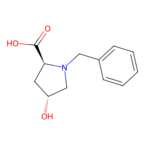 L-Proline, 4-hydroxy-1-(phenylmethyl)-, trans- structure