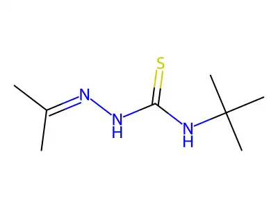 1-Tert-butyl-3-(propan-2-ylideneamino)thiourea structure