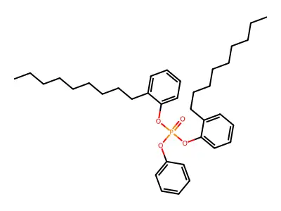 Phosphoric acid, bis(nonylphenyl) phenyl ester structure
