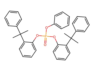 Phosphoric acid, bis((1-methyl-1-phenylethyl)phenyl) phenyl ester structure