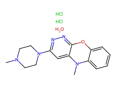 Azaphen dihydrochloride monohydrate structure