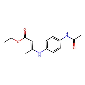 Ethyl 3-(4-acetamidoanilino)but-2-enoate structure