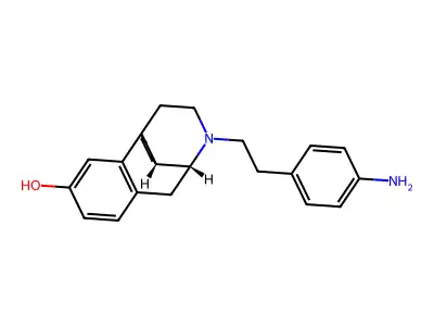 Morphinan-3-ol, 17-(p-aminophenethyl)-, (-)- structure