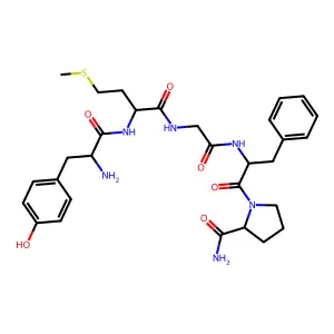 enkephalin, Met(2)-ProNH2(5)- structure