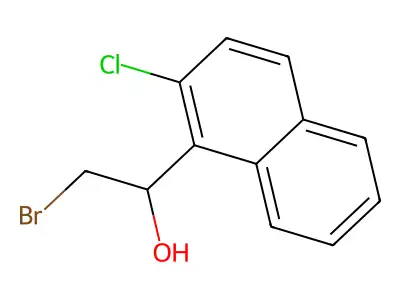 2-Bromo-1-(2-chloronaphthalen-1-yl)ethanol structure