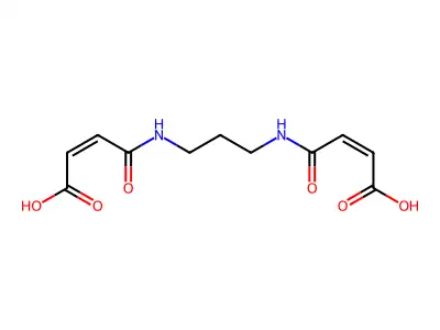 4-[3-(3-Carboxyprop-2-enoylamino)propylamino]-4-oxobut-2-enoic acid structure