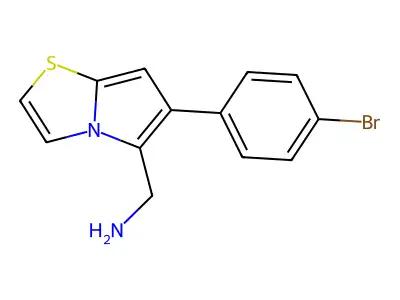 1-[6-(4-Bromophenyl)pyrrolo[2,1-b][1,3]thiazol-5-yl]methanamine structure