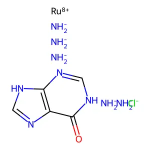 (Hypoxanthine)pentaammineruthenium(3+) trichloride structure