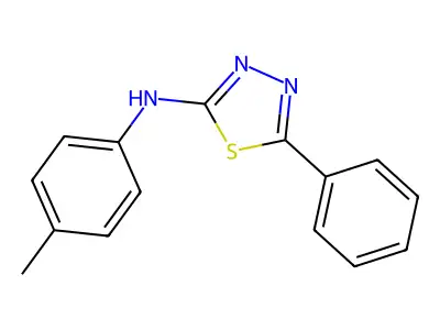 1,3,4-Thiadiazol-2-amine, N-(4-methylphenyl)-5-phenyl- structure